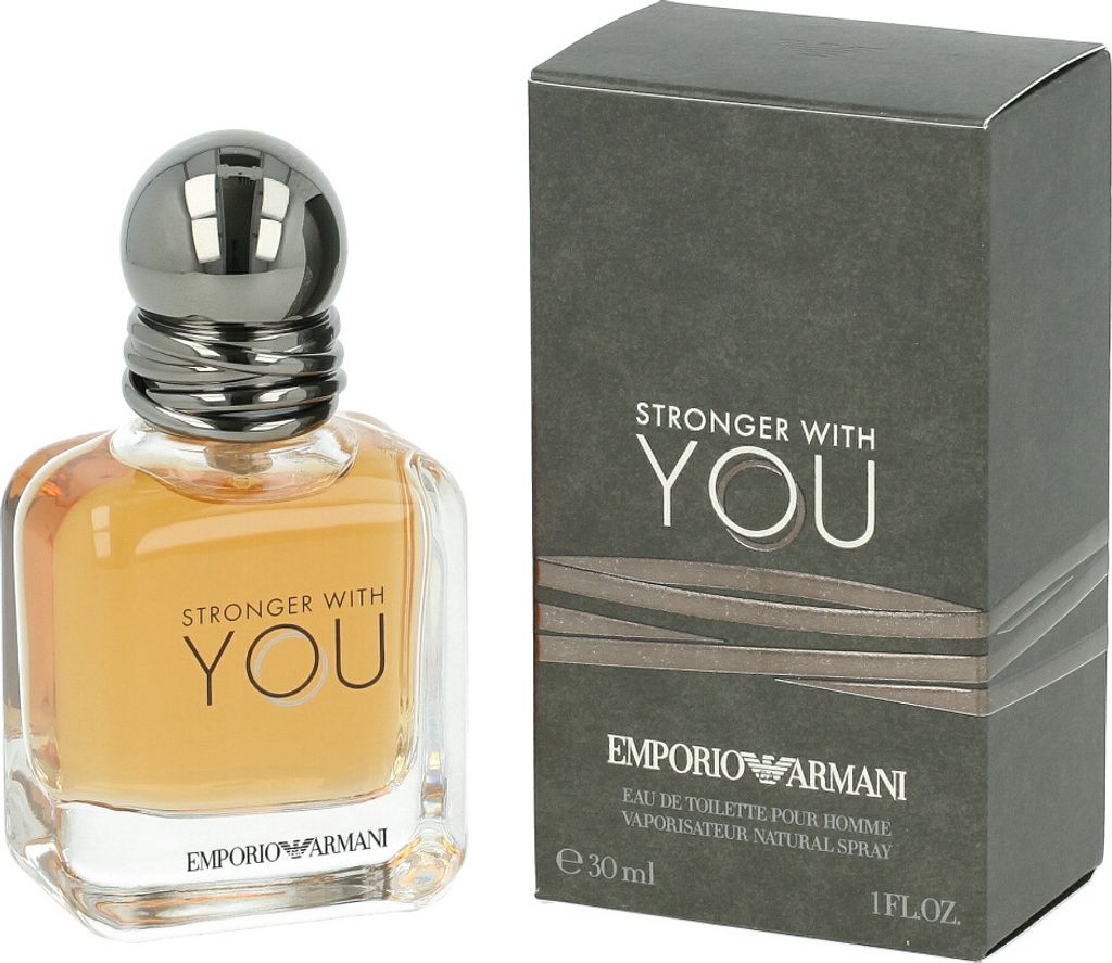 Giorgio Armani Stronger With You, Männer, 30 ml, Nicht nachfüllbare Flasche, Kardamom, Salbei, Kastanie, Vanille