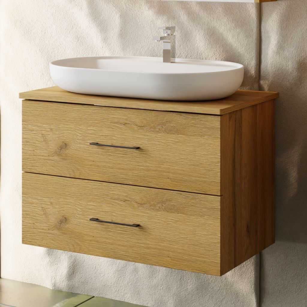 Waschtisch-Set Verona| Waschbeckenunterschrank 80 cm Konsolenwaschtisch Badmöbel
