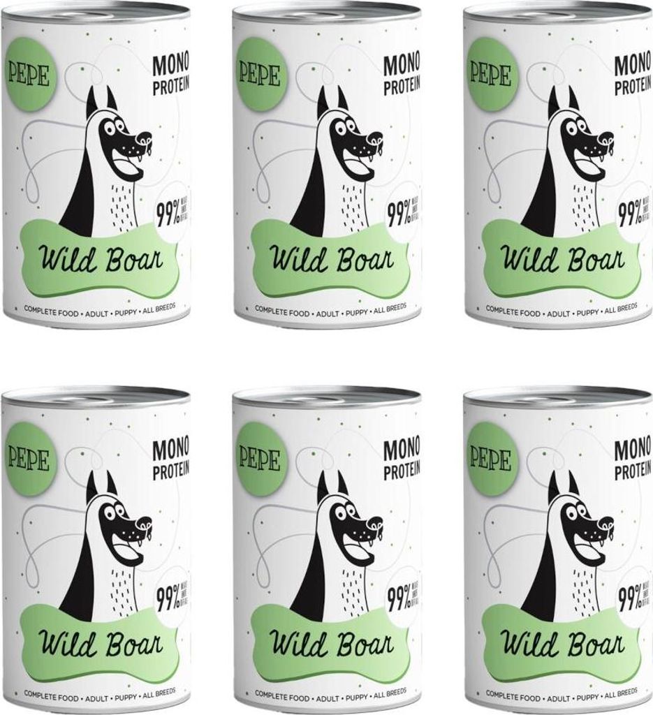 PAKA ZWIERZAKA Pepe Wild Boar - Nassfutter für Hunde - 400g Produktbild 