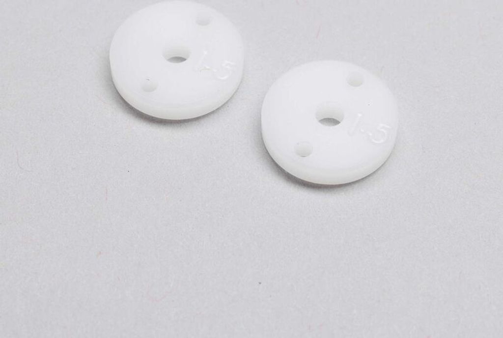 Losi Machined Shock Pistons, 2.3mm, 2 x 1.5mm, G3 (2)
