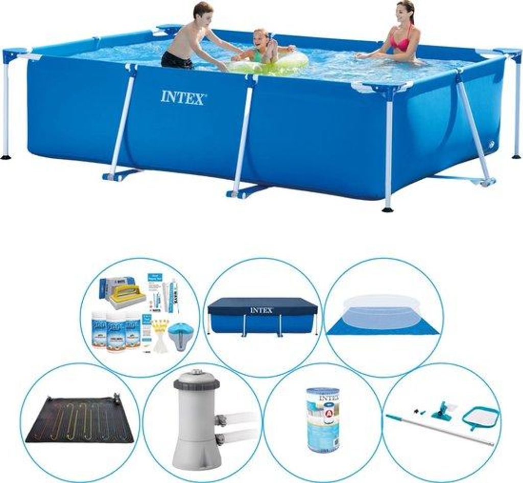 Rechteckiges Schwimmbecken 300x200x75 cm - Schwimmbad Set Produktbild 