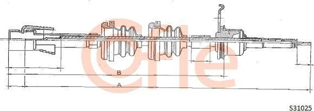 Albero Tachigrafo Cofle S31025 - Compatibile VW Golf 3 | OE 191957803D