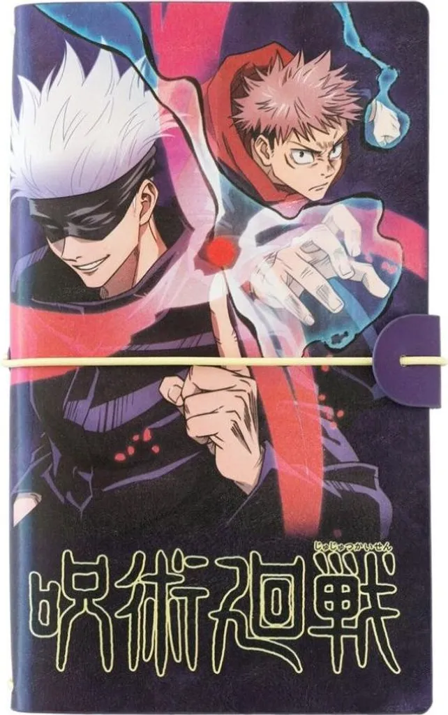 Carnet Jujutsu Kaisen avec couverture rigide et élastique de voyage