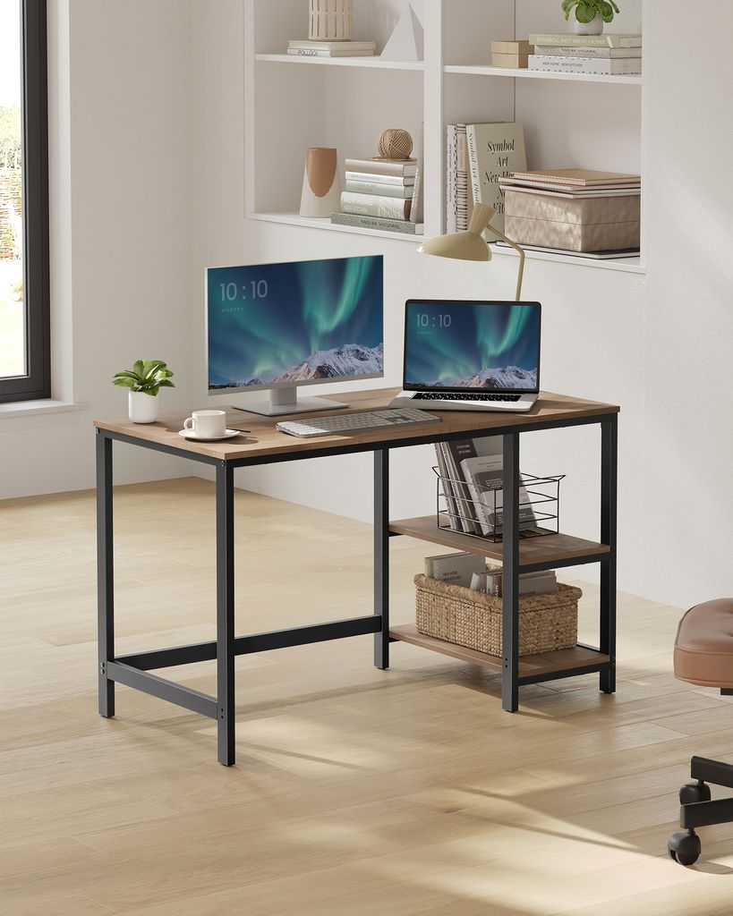 VASAGLE Computertisch Schreibtisch mit 2 Regale 120 x 75 x Produktbild 
