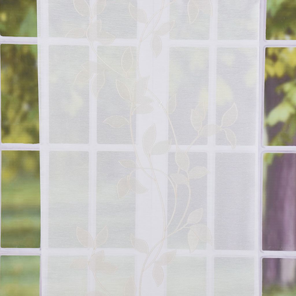 Schiebevorhang Flächenvorhang Flächenschal Paneel Scherli Effektvoile Blätterranken creme 60x245cm