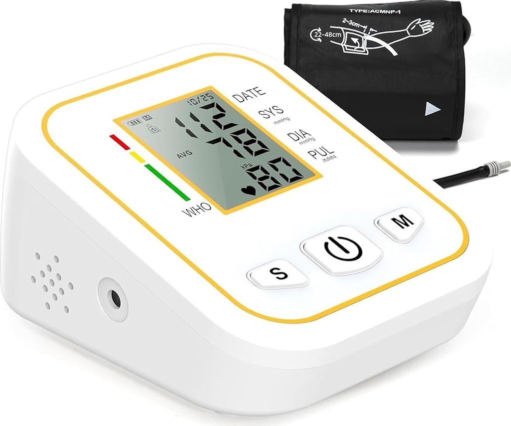 MODFU Digitales Oberarm-Blutdruckmessgerät, Arhythmie Erkennung , Manschette 22-52 cm, Automatische Blutdruckmessung, Blutdruckmesser