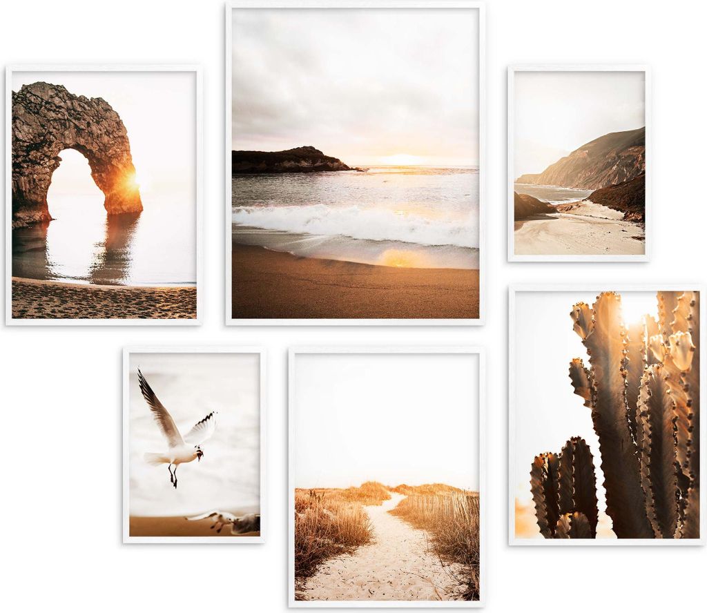 Modernes Poster-Set für die Wohnzimmerwand Sommerbilder Ausblicke