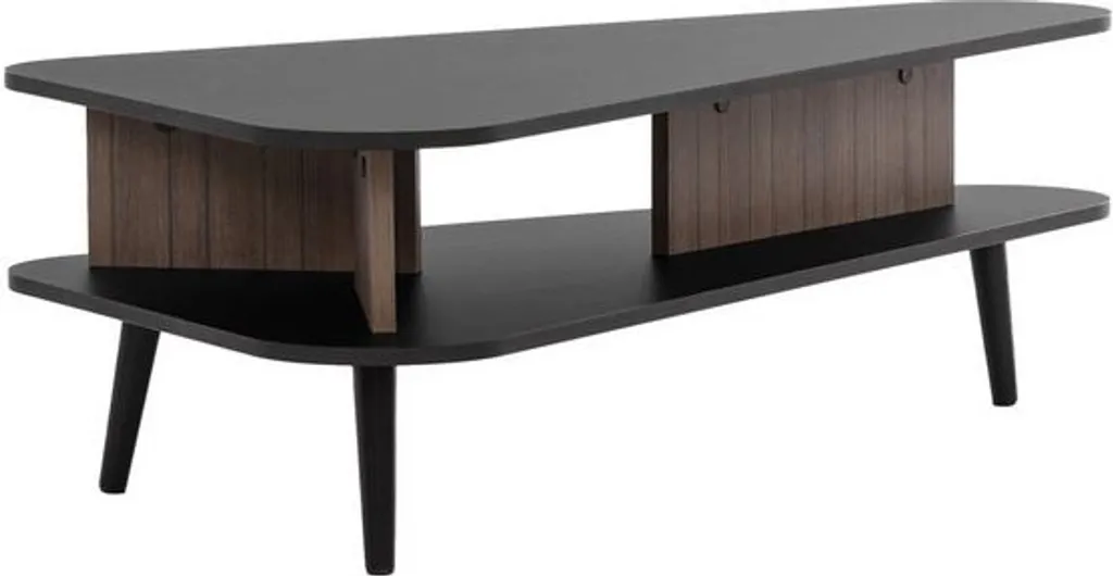 Table basse GRAPPA Pont Capitaine Noir Graphite - Design Industriel Chic