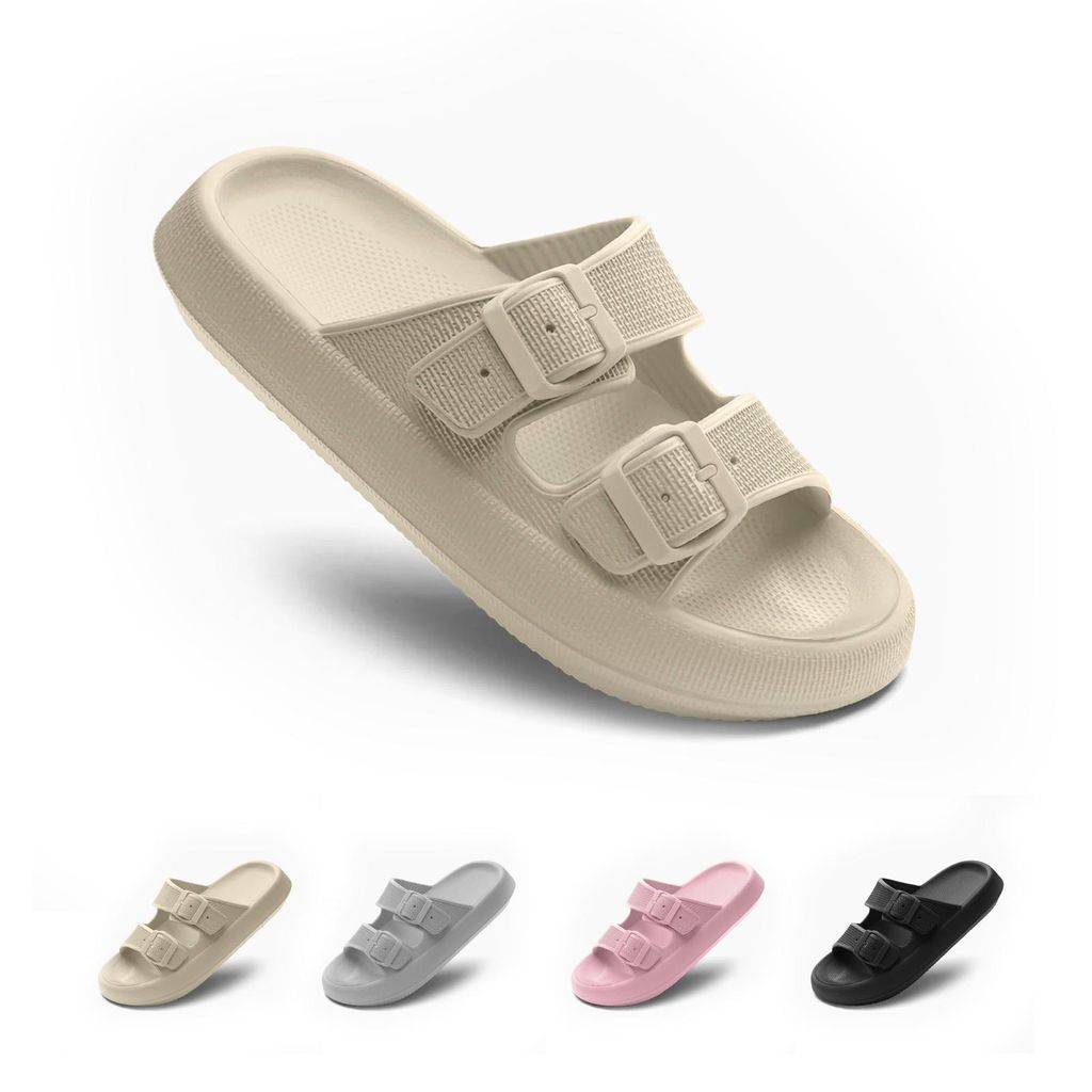 Cozislides Badeschuhe Damen Badeschlappen Herren Cloudyzz Schlappen Rutschfest Hausschuhe Wolken Mit Verstellbaren Schnallen Schuhe Bequeme Sandalen