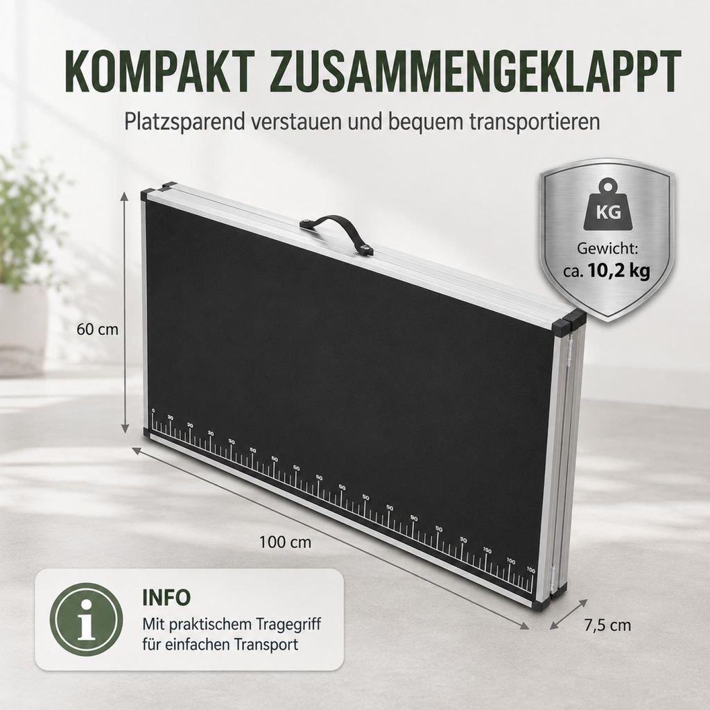 Tapeziertisch Alu Flohmarkttisch 300x60 cm Klapptisch