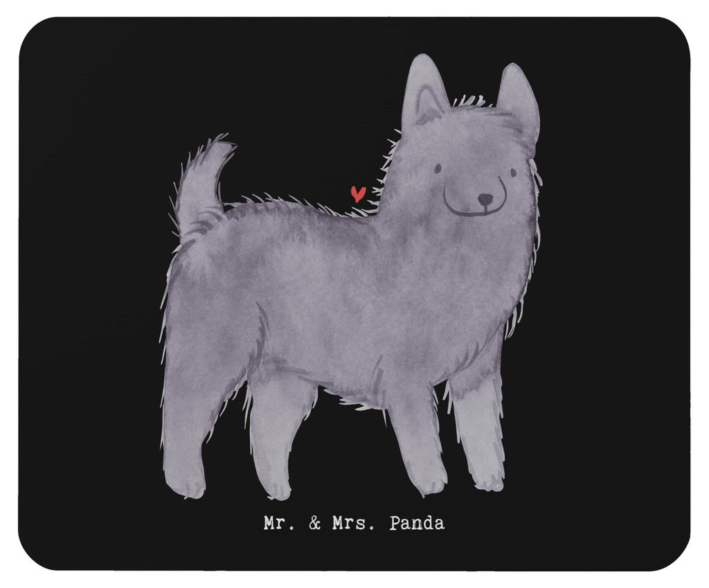 Mr. & Mrs. Panda Mouse Pad Schipperke Lebensretter - Schwarz - Geschenk, Belgische Hunderasse, laptop mousepad, mauspad pc, mausunterlage