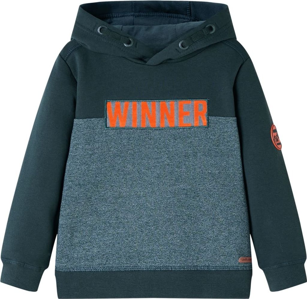 Kinder-Kapuzenpullover Dunkelgrün 104 Produktbild 