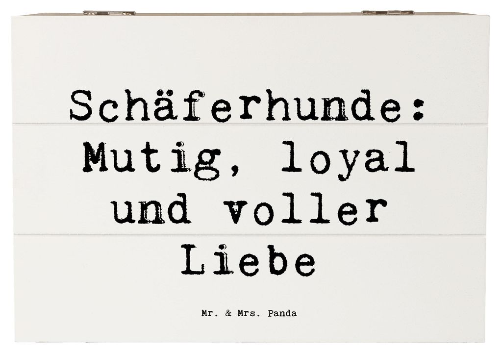 Mr. & Mrs. Panda Box Spruch Schäferhunde Freundschaft 22 x Produktbild 