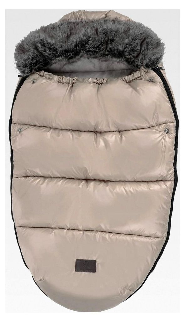 my junior Lunar Fußsack | Fleece-Innenstoff | mit Gurtschlitzen für Kinderwagen und Buggy mit 5-Punkt-Gurtsystem - Chai Latte