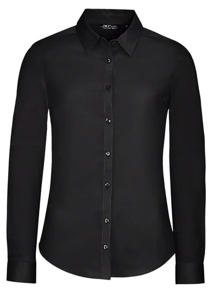 SOLS - "Blake" Hemd für Damen Langärmlig LT2450 (XS) (Schwarz)