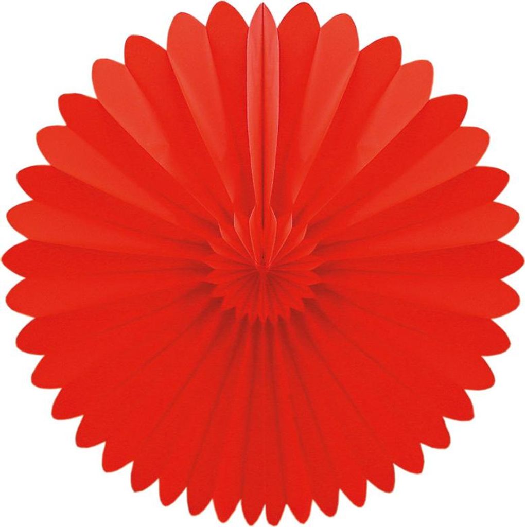 Dekofächer Rot 60cm, schwer entflammbar
