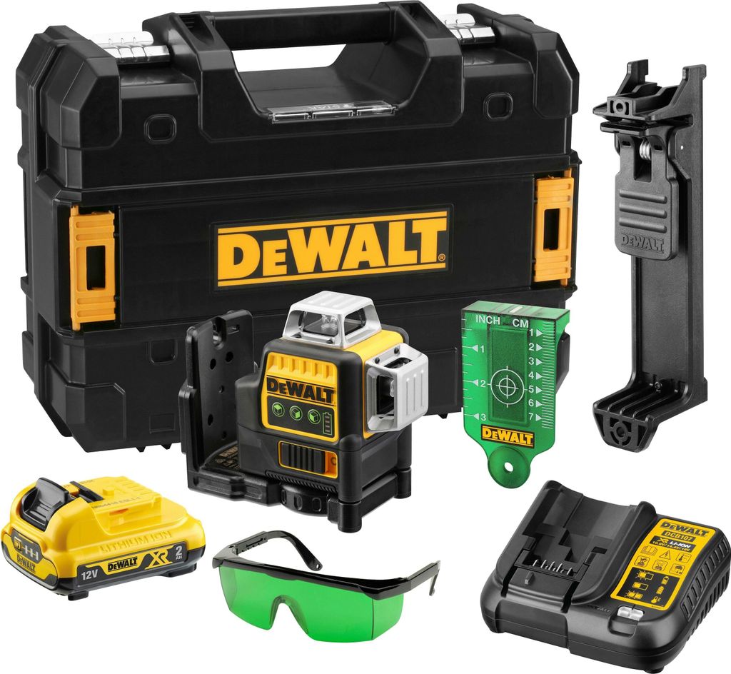 Laser wieloliniowy Dewa 3x360°, zielony, 10,8 V Zdjęcie produktu 
