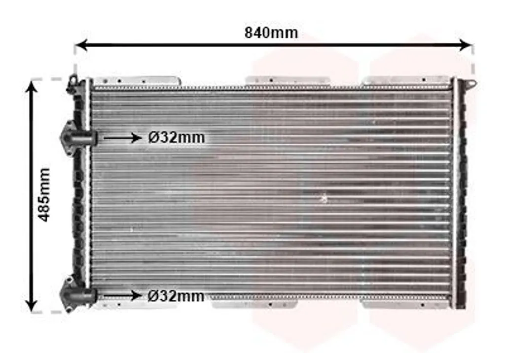 Radiateur à eau moteur pour Opel Movano Fourgon et Châssis série X70