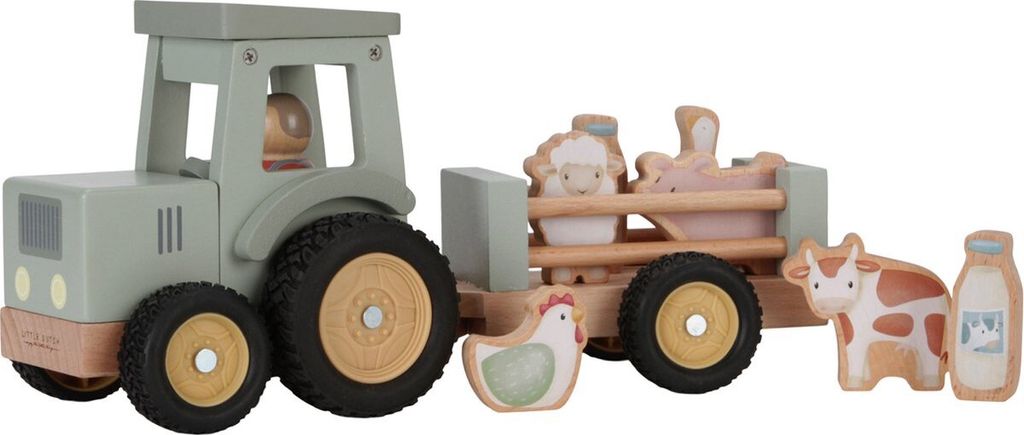 Little Dutch Traktor mit Anhänger Little Farm Produktbild 