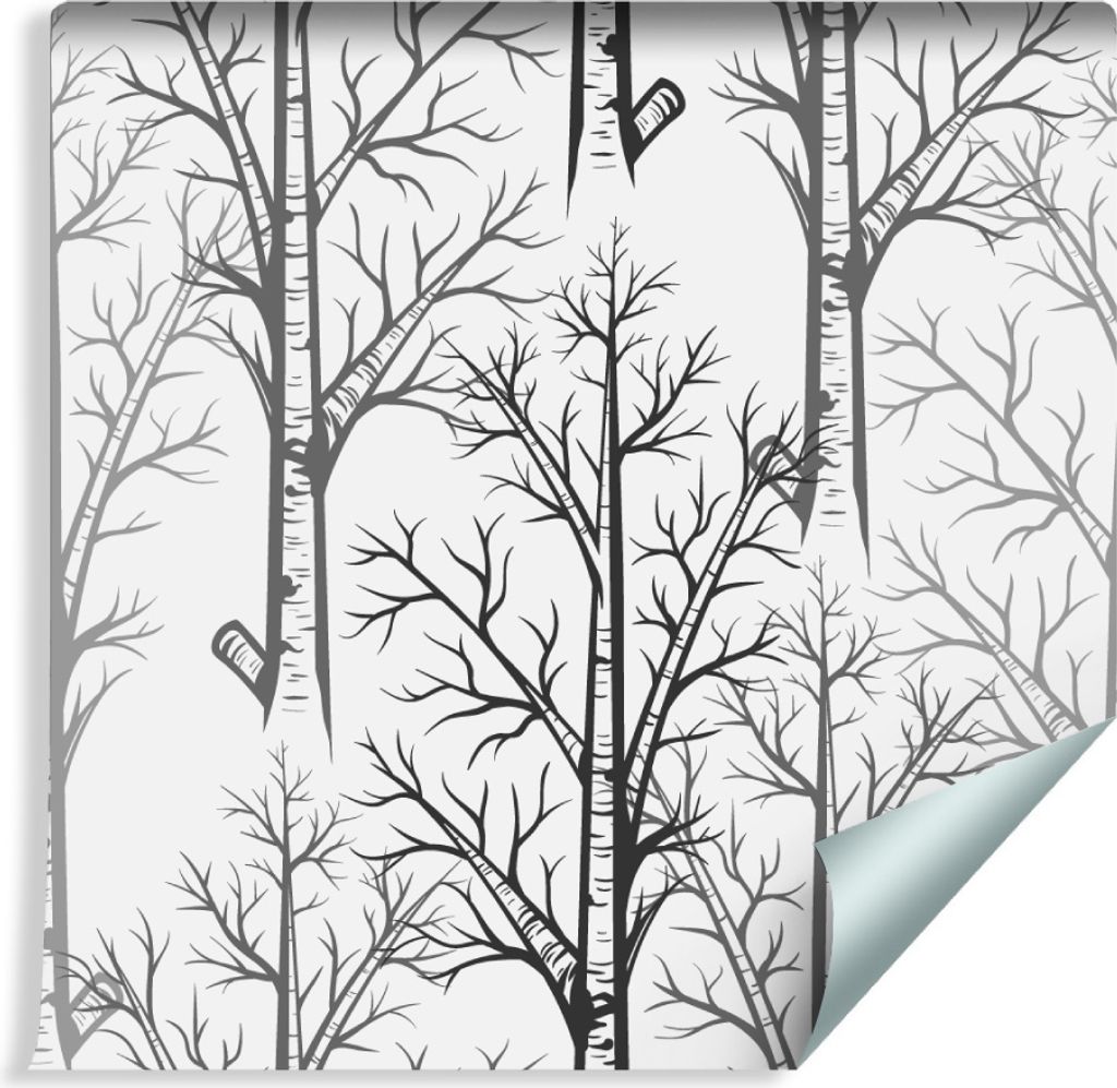 10m VLIES TAPETE Rolle Bäume √Ąste Stamm Natur Wald Winter Holz Rinde XXL
