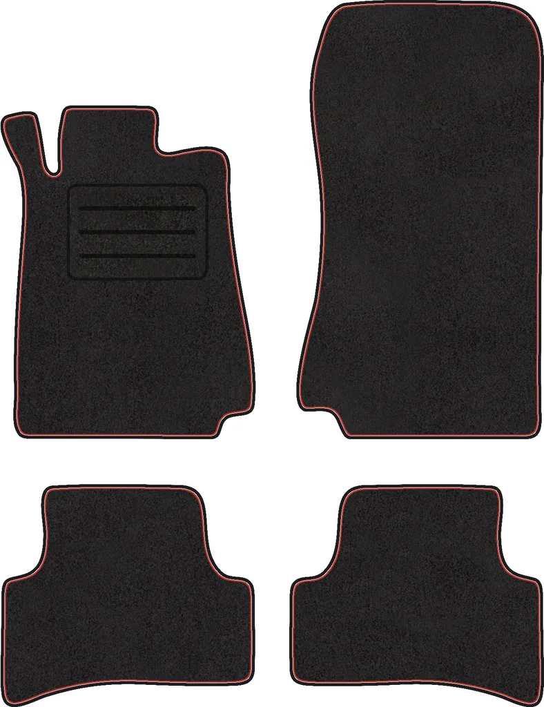 Set di tappetini anteriori in velluto per Mercedes CLK W208 (1997-2003) – 2 pezzi – su misura