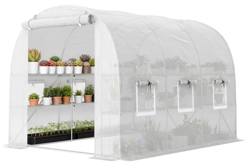 Outsunny kas, ongeveer 2,7 x 2 x 2 meter, foliekas met Productafbeelding 