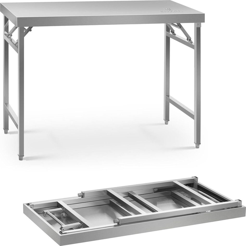 Stół Ze Stali Nierdzewnej Kuchenny Składany 120 X 60 Cm Zdjęcie produktu 