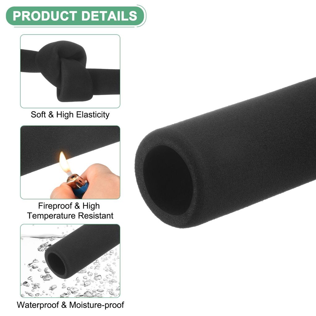 2er-Pack Rohrisolierung Schaumstoffrohr, 25mm 1" ID 35mm OD 195mm L?nge, Weicher Flexibler Schaumstoffschlauch Rohrisolierung fš¹r Griffunterstš...