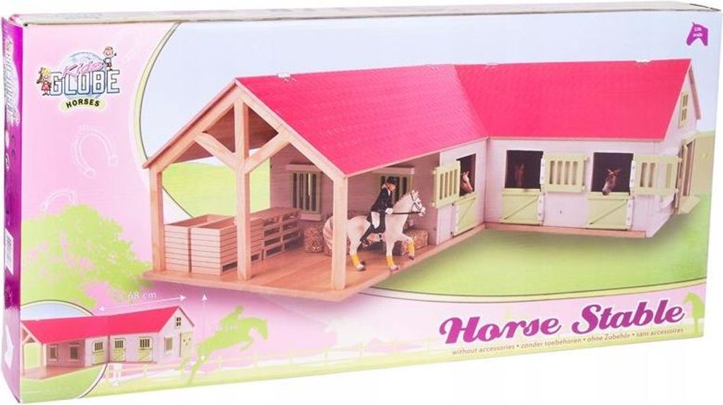Kids Globe Pferdestall 1:24 Rosa Produktbild 