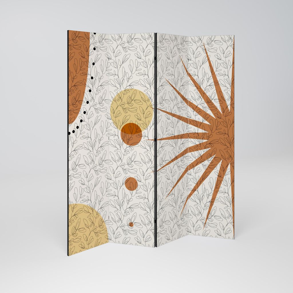 SpaceRebels Paravent Raumteiler - 4-teilig Raumtrenner, Druck 2-Seite - Raumtrenner - Trennwand Wohnung - Room Divider - Spanische Wand Deko Modern...