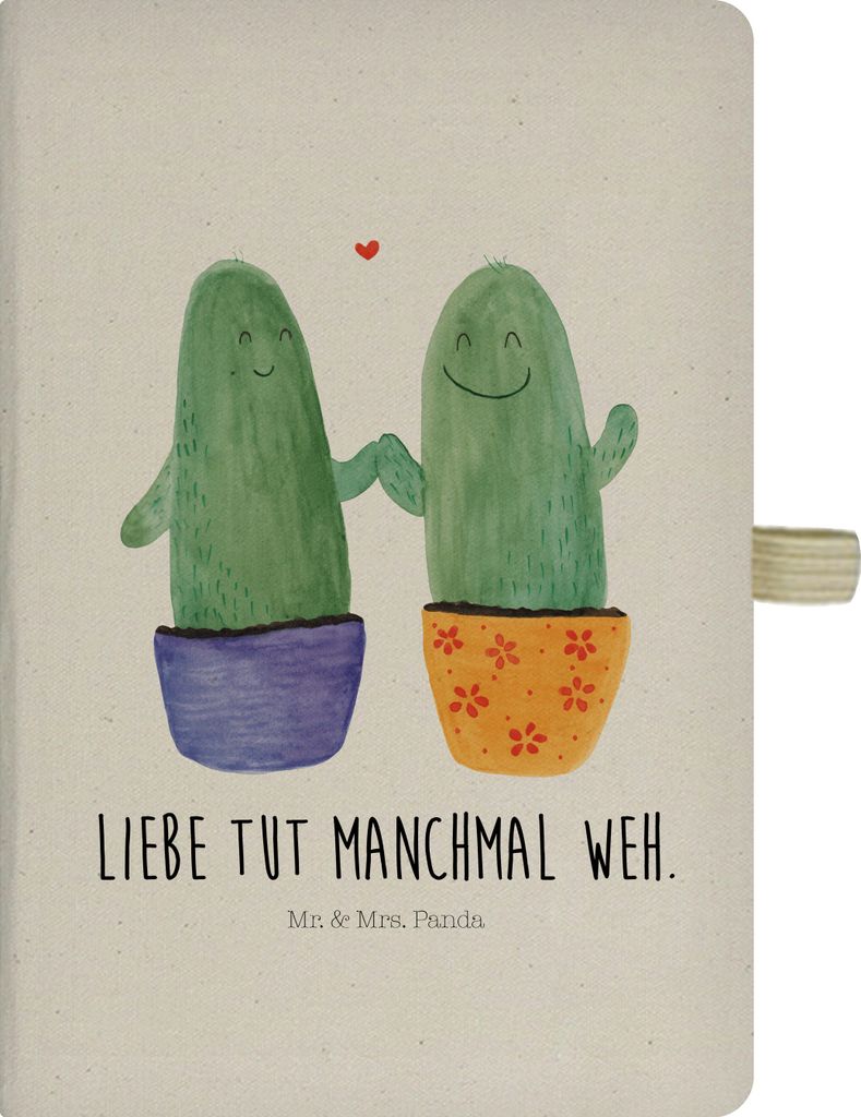 Mr. & Mrs. Panda notizbuch Kaktus Liebe - Transparent - Geschenk, Journal, Reisetagebuch, Liebesbeweis, Kakteen, Streit, Paar, Kladde, Love, A5 Hef...