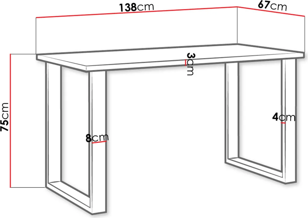Table IZMIR 138x67 cm : Optimisez votre petit espace avec style
