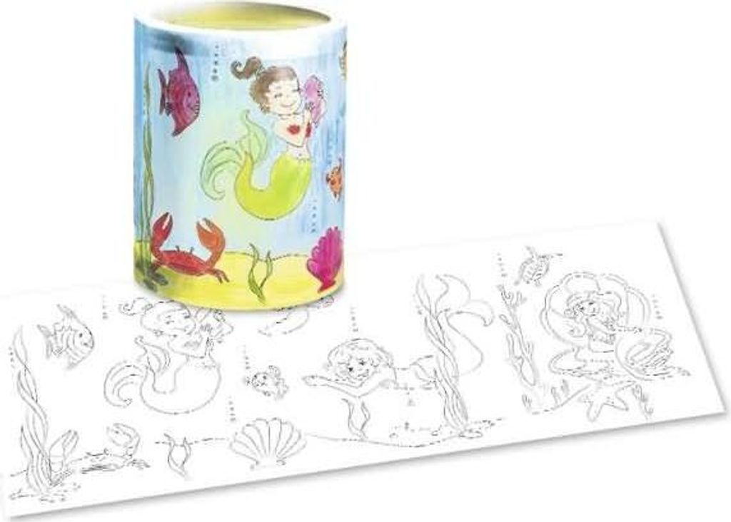 Laternenzuschnitte Meerjungfrau Ausmal-Transparentpapier 115g/qm 20x50cm VE=25 Blatt