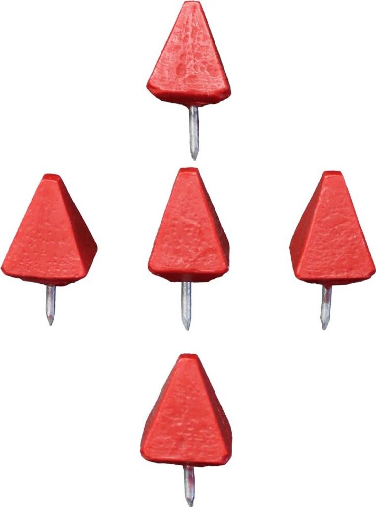 Osternägel für Osterkerze aus Wachs mit Nagel in der Farbe Rot und der Größe 35/35 mm. Der Inhalt ist 5 Stück zum verzieren von individuellen ...