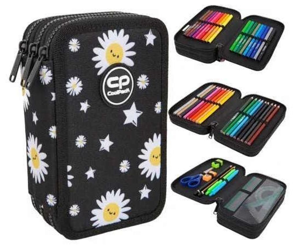 Coolpack Jumper 3 Dreifach-Federmäppchen mit Zubehör Daisy Produktbild 
