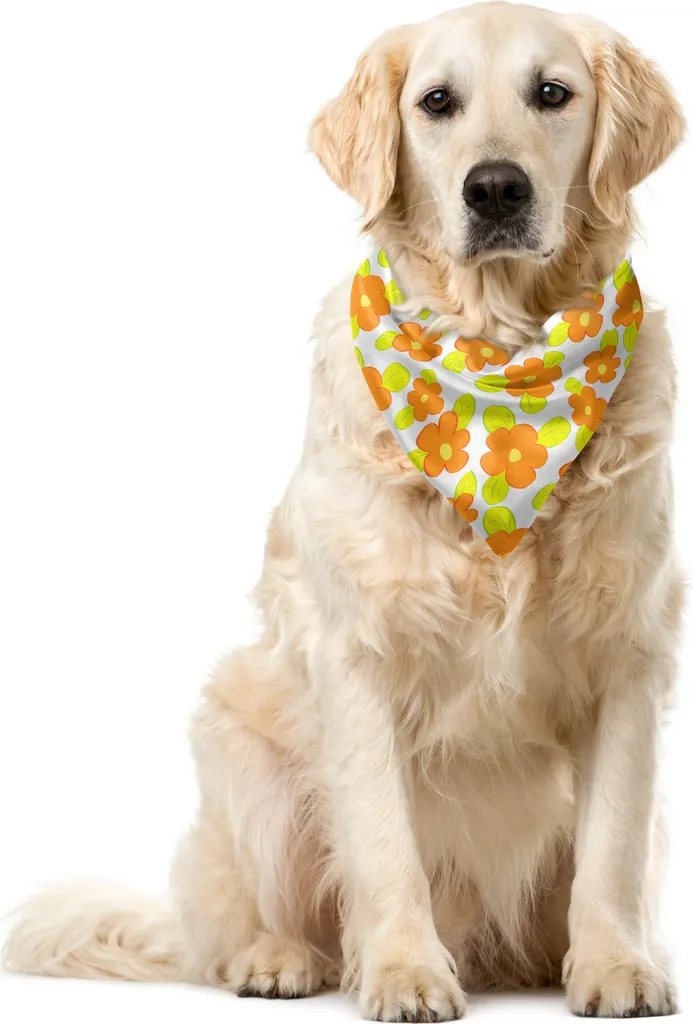 Bandana Animali Domestici ABAKUHAUS 55x55 cm Lavabile Arancione