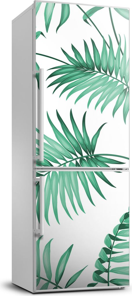 Tulup Kühlschrankdekoration - 70x190 cm - Aufkleber auf dem Kühlschrank - tropische Blätter