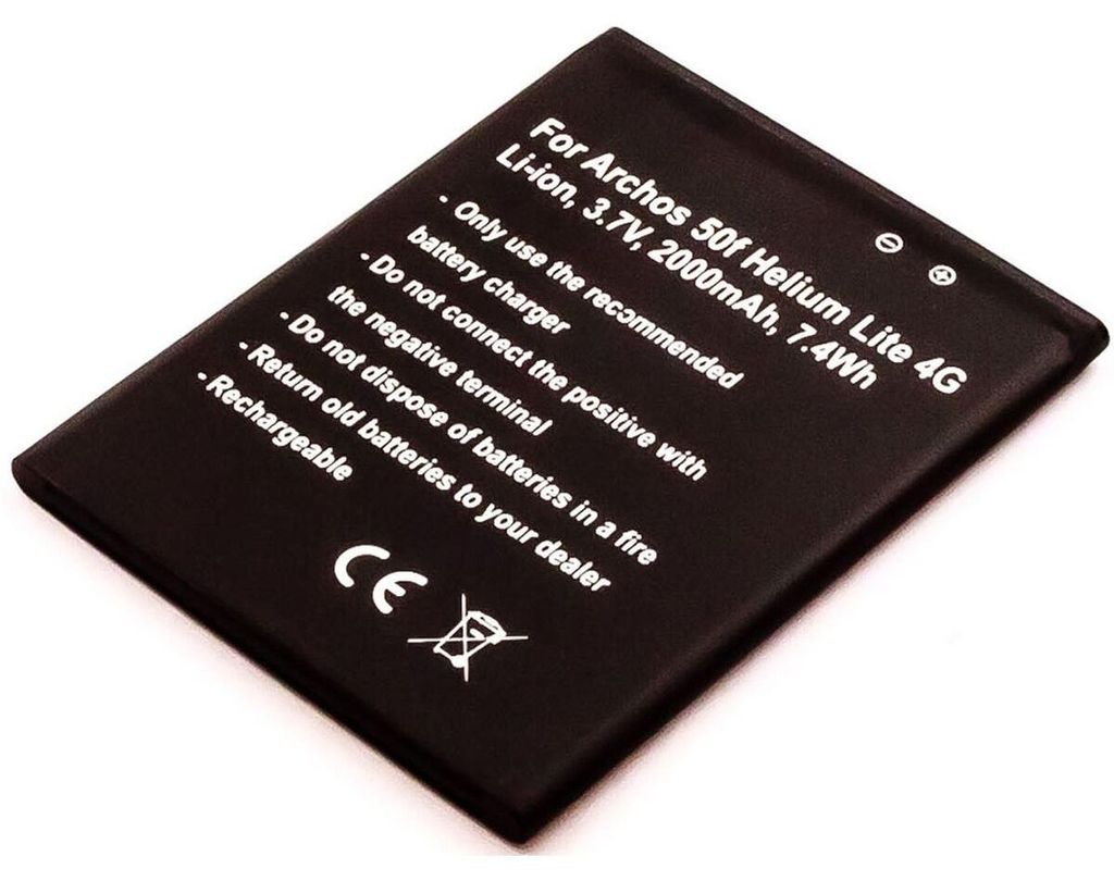 Akku für Archos AC50FHE Li-Ion 3,7 Volt 1950 mAh schwarz Produktbild 