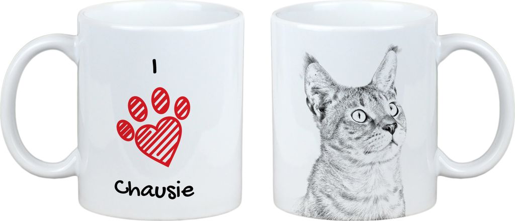 Chausie - Tasse mit Katze, entzückende Tasse mit Grafik, Geschenk mit Ihrem Foto von der Marke Art-Dog