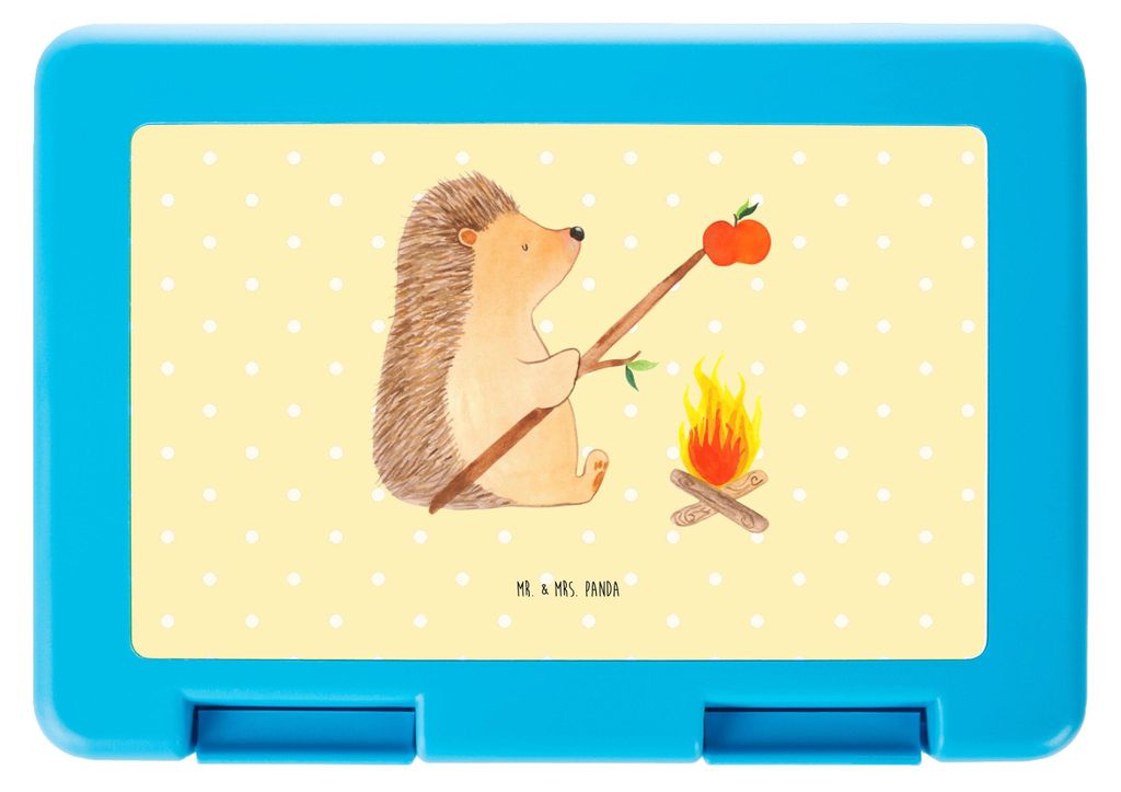 Mr. & Mrs. Panda Bento Box Igel Grillen - Gelb Pastell - Geschenk, Snackbox, Lunchbox, Ziele, Sinn Des Lebens, Motivation, Essensbox, Lustige Sprü...