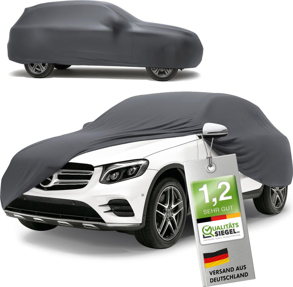 WALSER Premium Abdeckung Auto Indoor Stretch Plus Qualitätssieger * Autoabdeckung Winter Autogarage Abdeckung Autoplane Winter Autogarage Abdeckun...