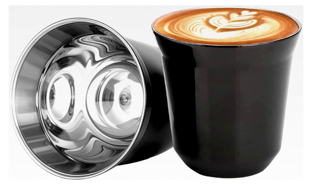 Espressotassen 2er Set aus 304 Edelstahl, 80ml