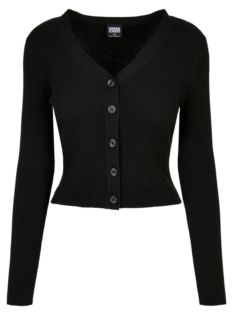 Urban Classics - Strickjacke gerippt für Damen TN717 (5XL) (Schwarz)