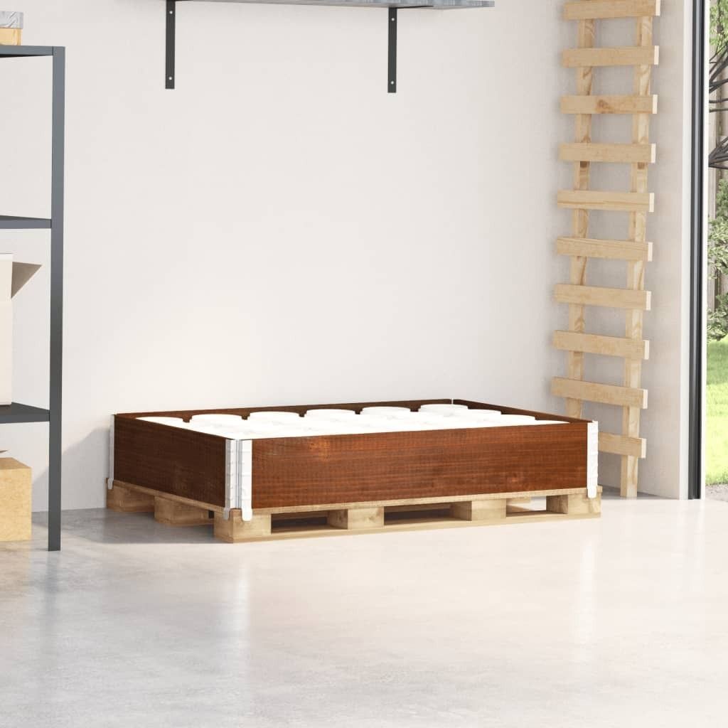 Design Paletten-Aufsatzrahmen Braun 120x80 cm Massivholz Kiefer, Gartenboxen 2024 Neu