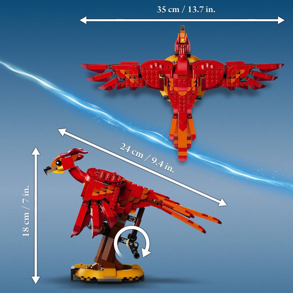 LEGO 76394 Harry Potter Fawkes, Dumbledores Phönix, Produktbild 5