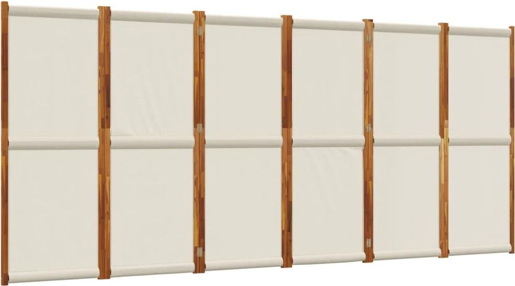 vidaXL 6-tlg. Paravent Hellgrau 420x180 cm Produktbild 