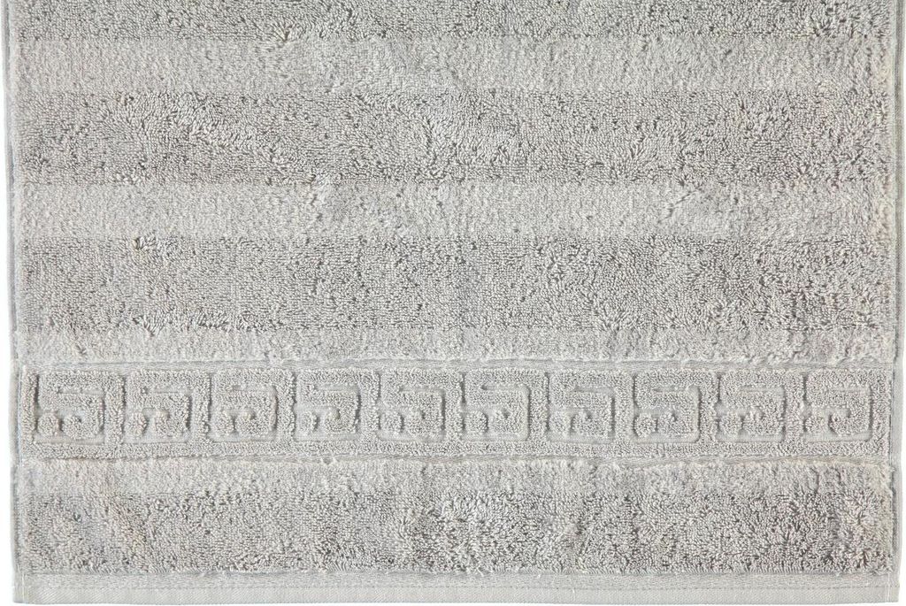 Cawö - Frottier Tuch mit Uni Muster in verschiedenen Farben (1001), Farbe:Silber (775), Größe:6 Gästetücher (30x50 cm)