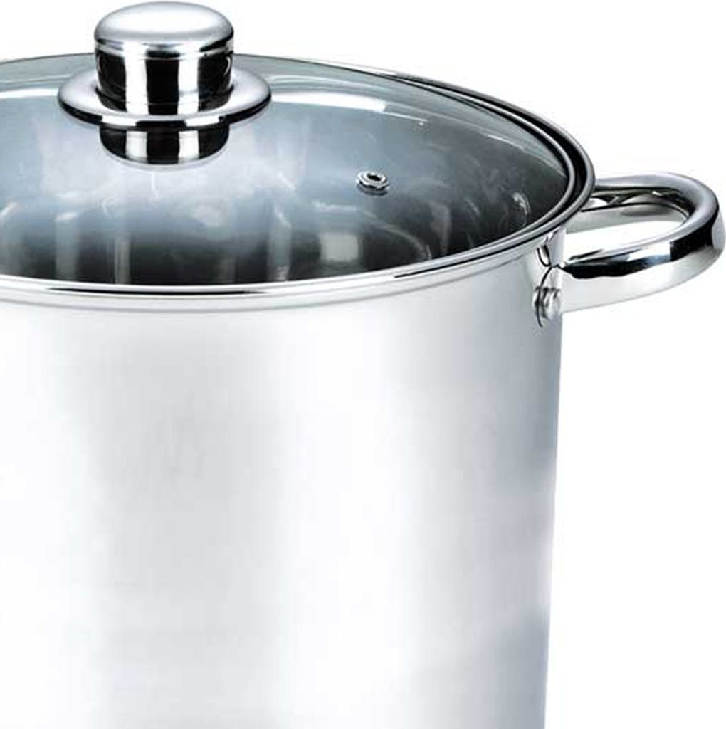 MICHELINO Edelstahl-Großraumtopf 21 Liter mit Glasdeckel Produktbild 3