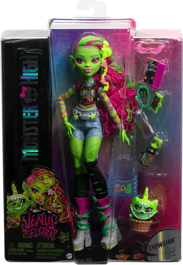 Monster High Venus McFlytrap - Poupée Articulée au Look Punk Nature