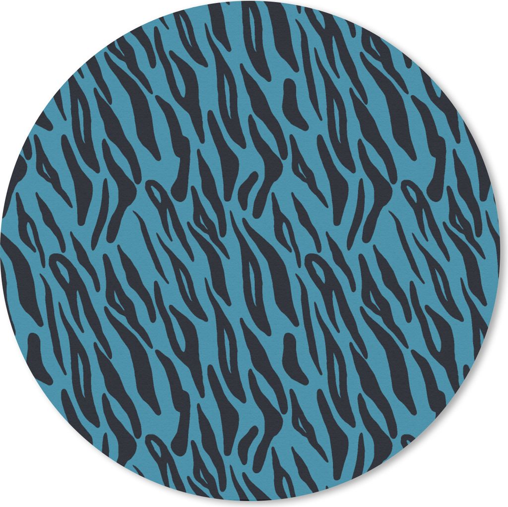 MuchoWow Mauspad Mousepad Tiger - Blau - Schwarz - Design - Tiere 50x50 cm - Mousepads - Maus Mat - Pad - Mausunterlage - Vinyl